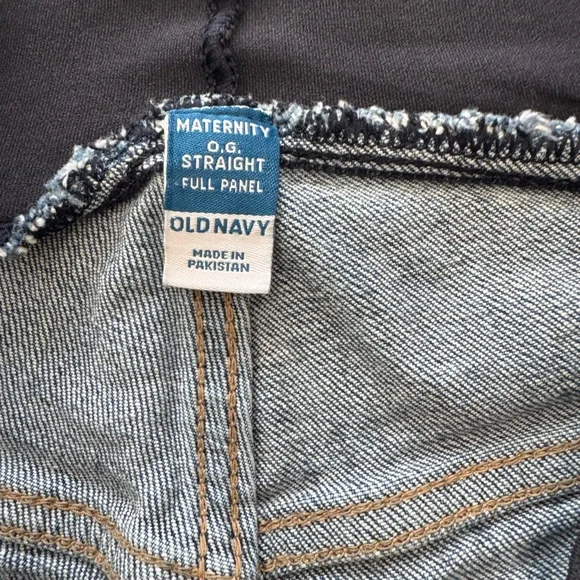 Old Navy Blue Maternity Jeans with Black Waistband - Picture 5 of 7